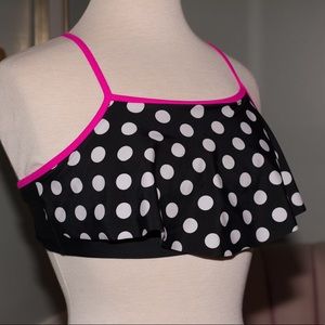 CUTE BIKINI polka dot ruffle two piece swimsuit